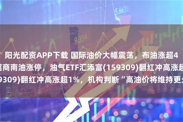 阳光配资APP下载 国际油价大幅震荡,布油涨超4%,油气板块反弹,招商南油涨停,油气ETF汇添富(159309)翻红冲高涨超1%,机构判断“高油价将维持更久”!